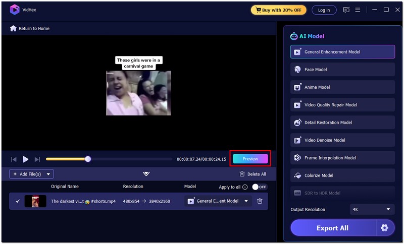 Visualize seu vídeo