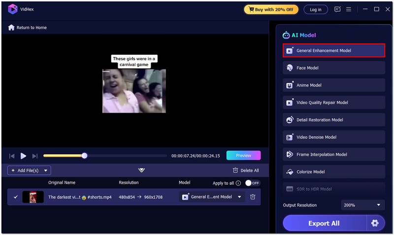 Selecione Melhoria Geral