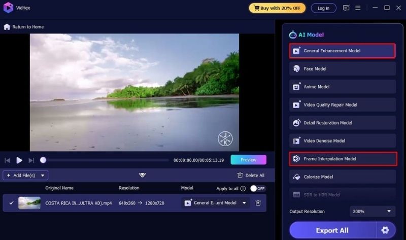 Escolha o modelo de aprimoramento geral