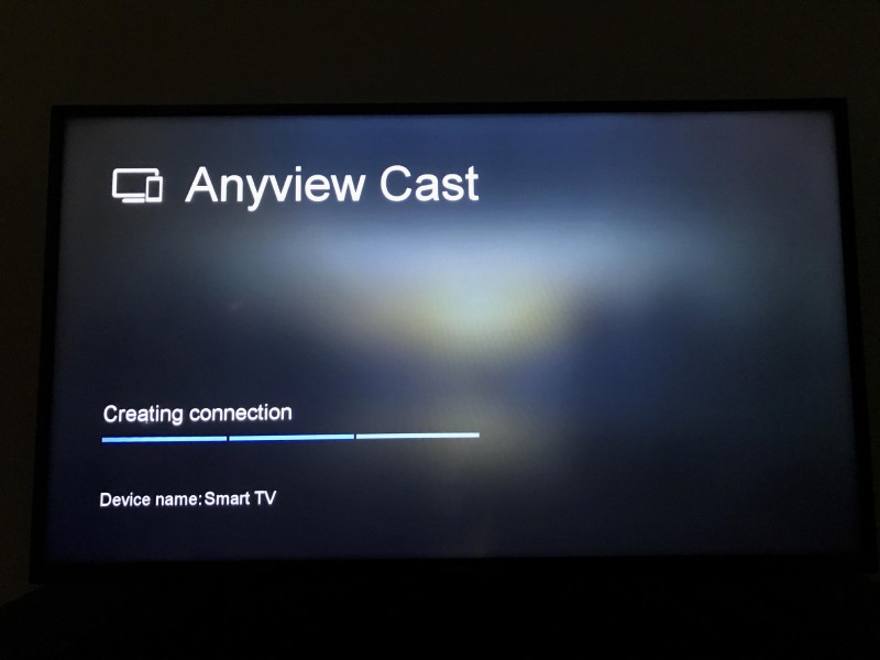 Criando conexão AnyView Cast na TV