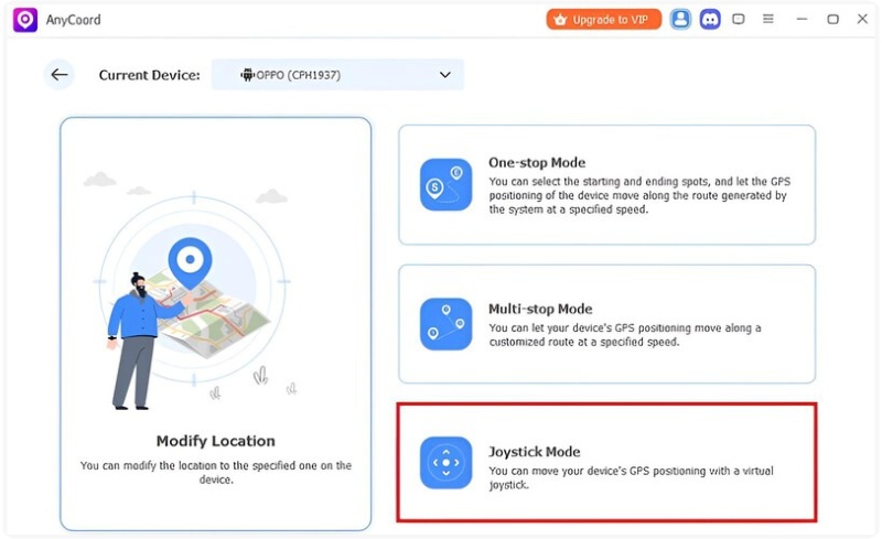 Choose Koystick Mode