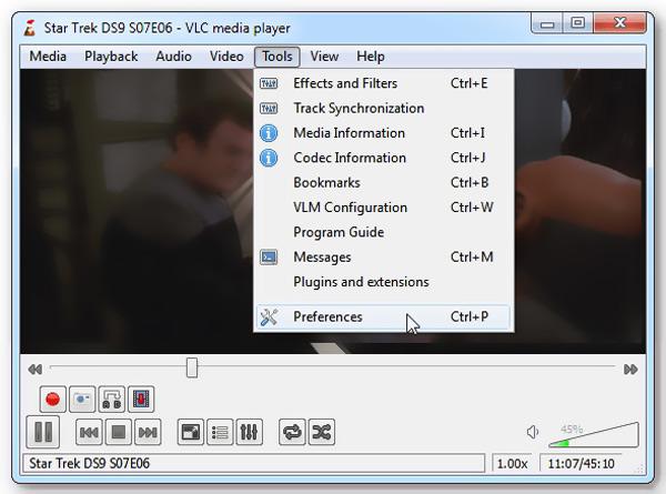 Preferências VLC
