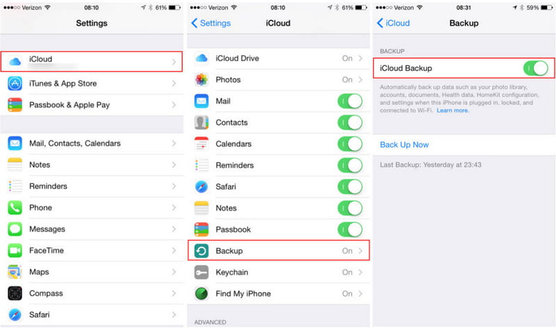 Faça backup do iCloud agora