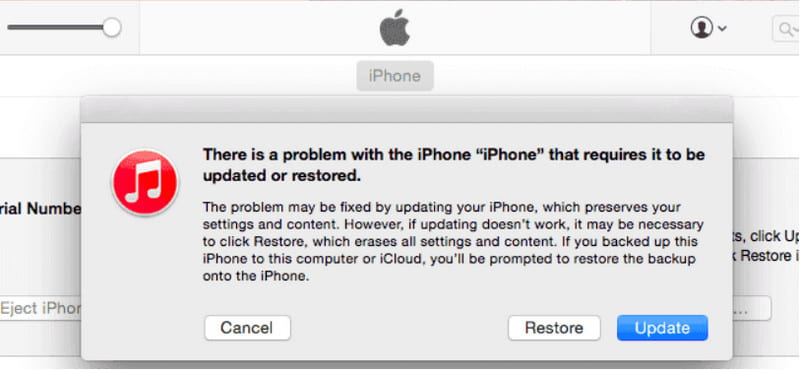 Restauração não sincronizada do iTunes para iPhone