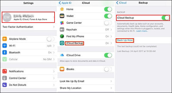 Faça backup do iPhone no iCloud