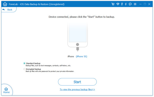 Restauração de backup de dados do iOS