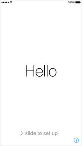 Tela Hello do iPhone