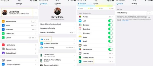 IPhone de backup manual com o iCloud