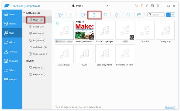 Como Excluir Músicas do iPhone com o FoneTrans