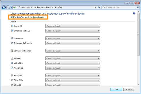 Ativar reprodução automática no Windows PC