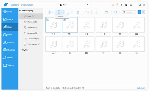 Exportar música para iPhone 6