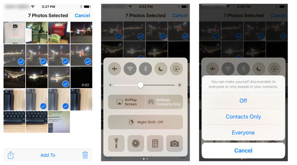 saia das fotos do iPhone com o AirDrop