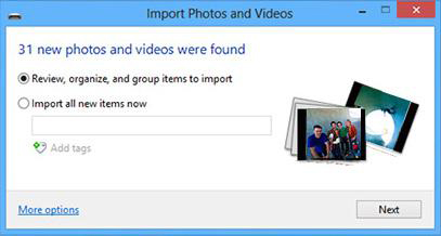 Importar fotos do iPod para o computador para Windows 8