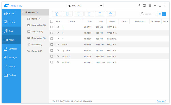 Transferir vídeos ou músicas do iPod para o computador