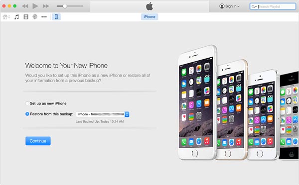 iTunes configura novo iPhone
