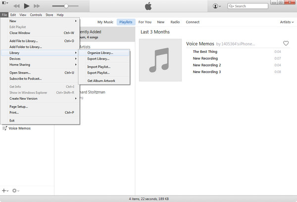Mover a biblioteca do iTunes para a unidade externa