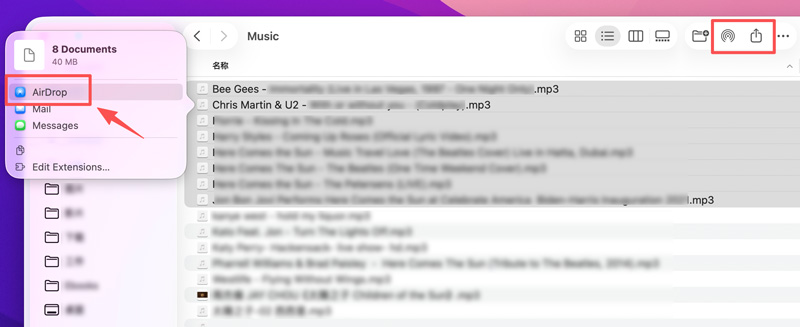 Adicione músicas do Mac para o iPhone via AirDrop.