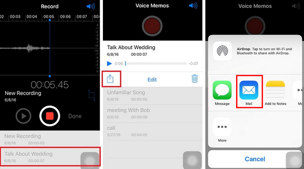 Como transferir memorandos de voz do iPhone para o computador via e-mail