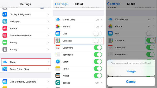 Sincronize contatos do iPhone para o iPad via iCloud