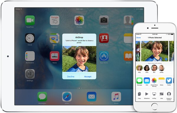 Sincronize o iPhone com o iPad através do Airdrop