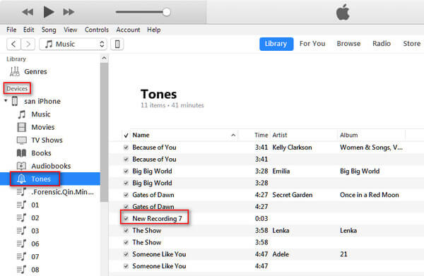 Importar toque para o iTunes