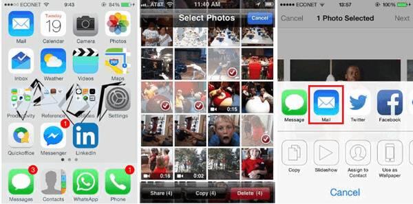 Use o e-mail para transferir fotos do iPhone para o PC