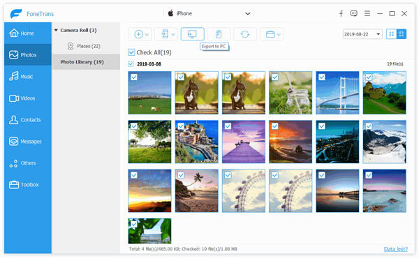 Obtenha fotos do iPhone com o iPhone Photo Manager
