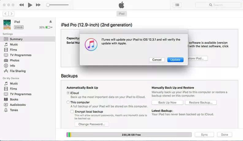 Faça o downgrade do iOS com o iTunes