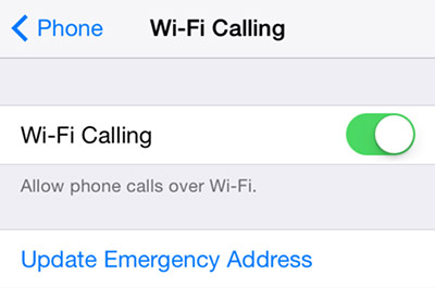 Chamadas Wi-Fi no iOS 8