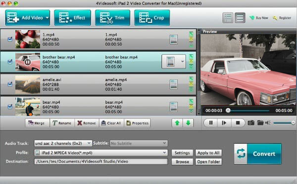 4Videosoft Conversor de vídeo para iPad para Mac