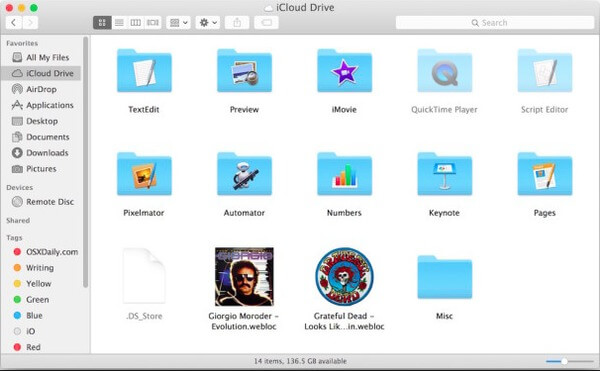 Transferir arquivos do iPad usando o iCloud Drive