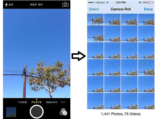 Efeitos fotográficos do iPhone - modo Burst