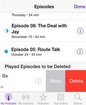 Como liberar armazenamento no iPhone - excluir correio de voz do podcast