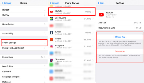 Reinstale o aplicativo para limpar o cache no iPhone