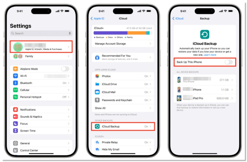 Faça backup no iCloud