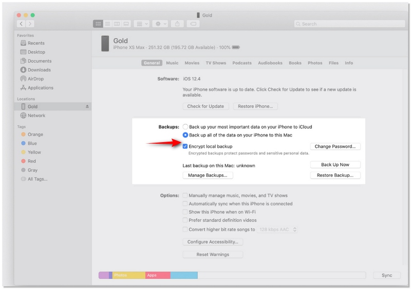 Faça backup no iTunes para a versão mais recente do iOS.