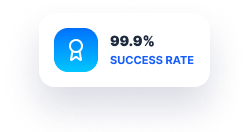 99% de taxa de sucesso