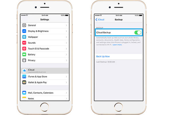 Fazer backup do iPhone no disco rígido externo do iCloud