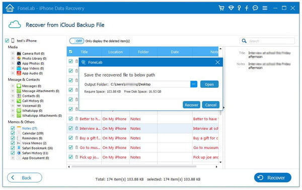 Recuperar notas excluídas no iPhone do iCloud