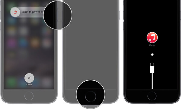 iPhone preso no modo DFU do logotipo da Apple
