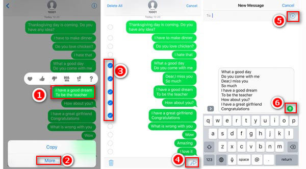 Encaminhar mensagens de texto no iPhone diretamente