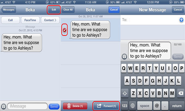 Encaminhar mensagens de texto para iOS 6