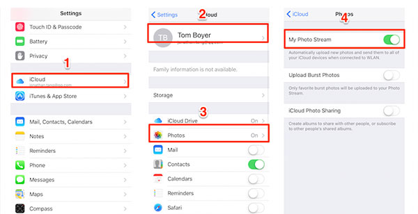 Acesse fotos do iCloud em dispositivos iOS