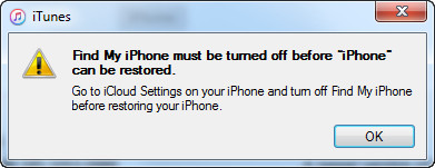 Mensagem do iTunes quando os contatos do iPhone desapareceram