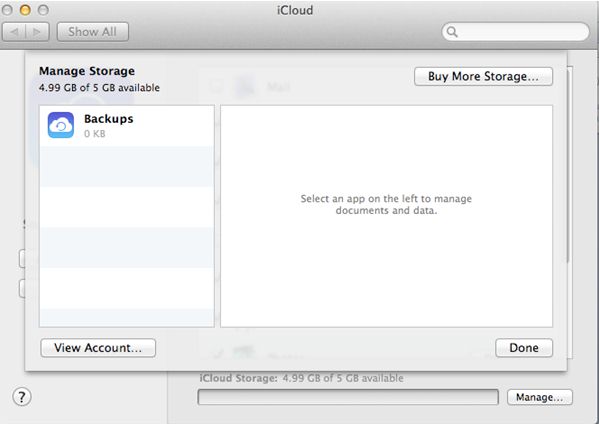 Compre mais armazenamento do iCloud no Mac