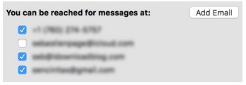 Verifique o e-mail do iMessage no Mac