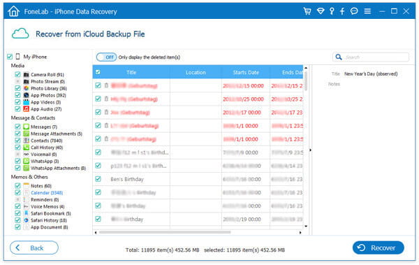 Recuperar Calendário do iCloud