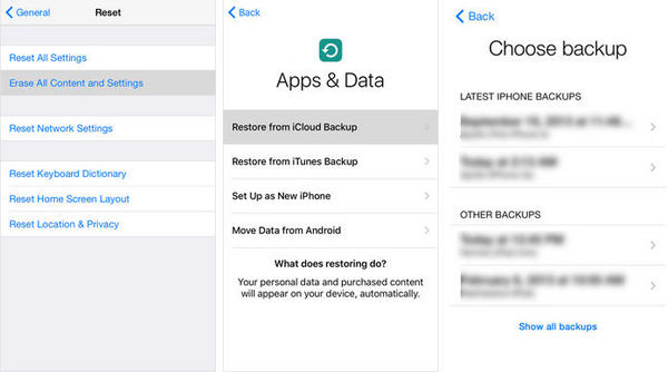 Restaurar o iPhone do iCloud Backup