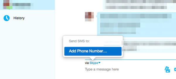Enviar mensagens usando o Skype