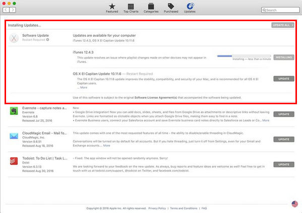 Atualize o iTunes no Mac